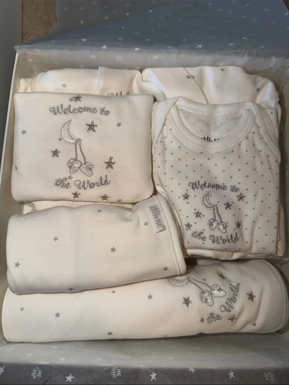 NEW Little Me Welcome to the World Printed Gift Box Set, 6 piece set